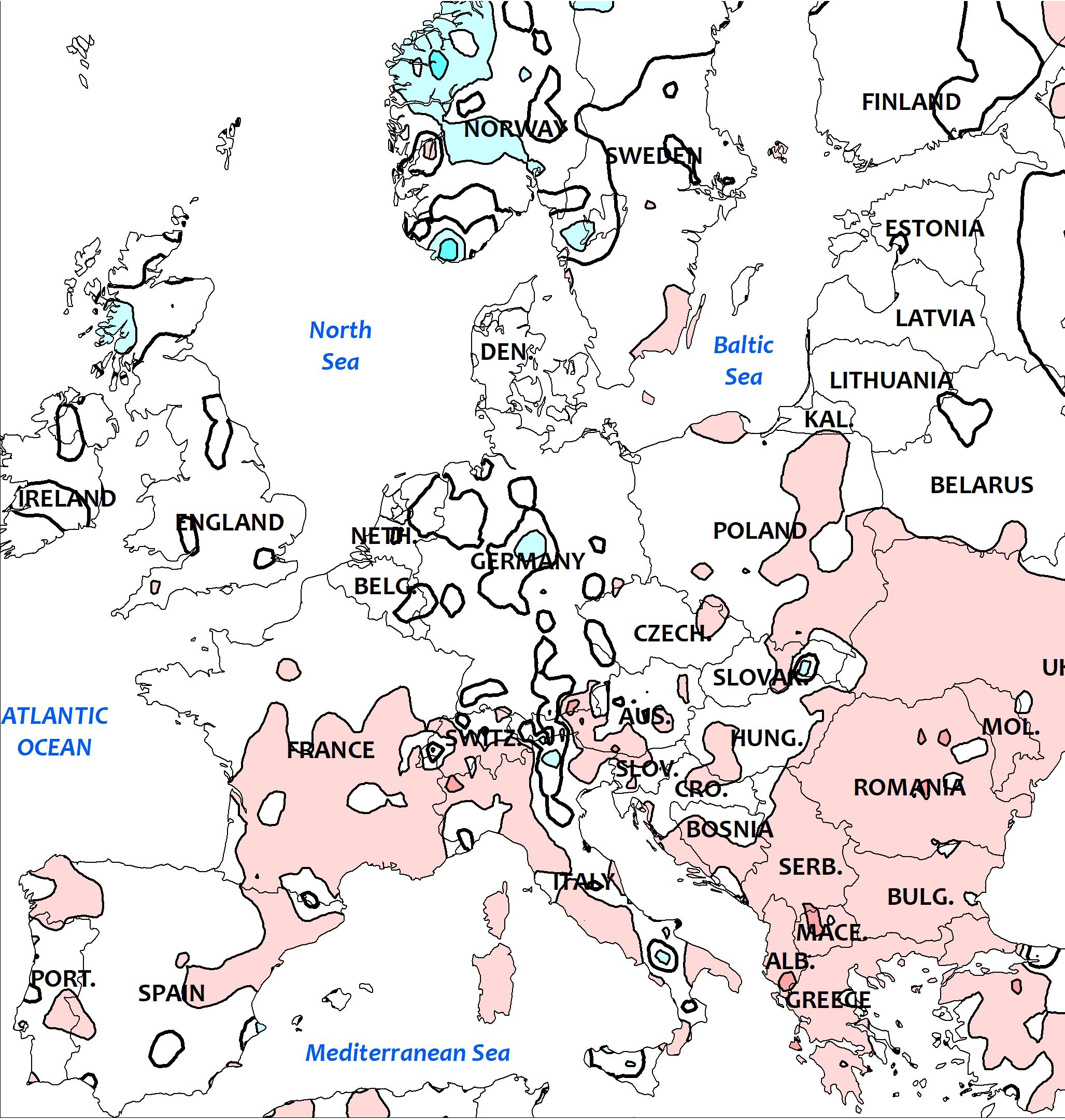 temperature septembre Europe 2019